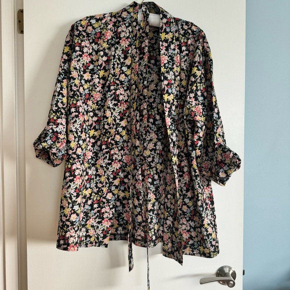 NWOT Loup Louie dark florals button down shirt on trend dopamine dressing XL new - Picture 6 of 10